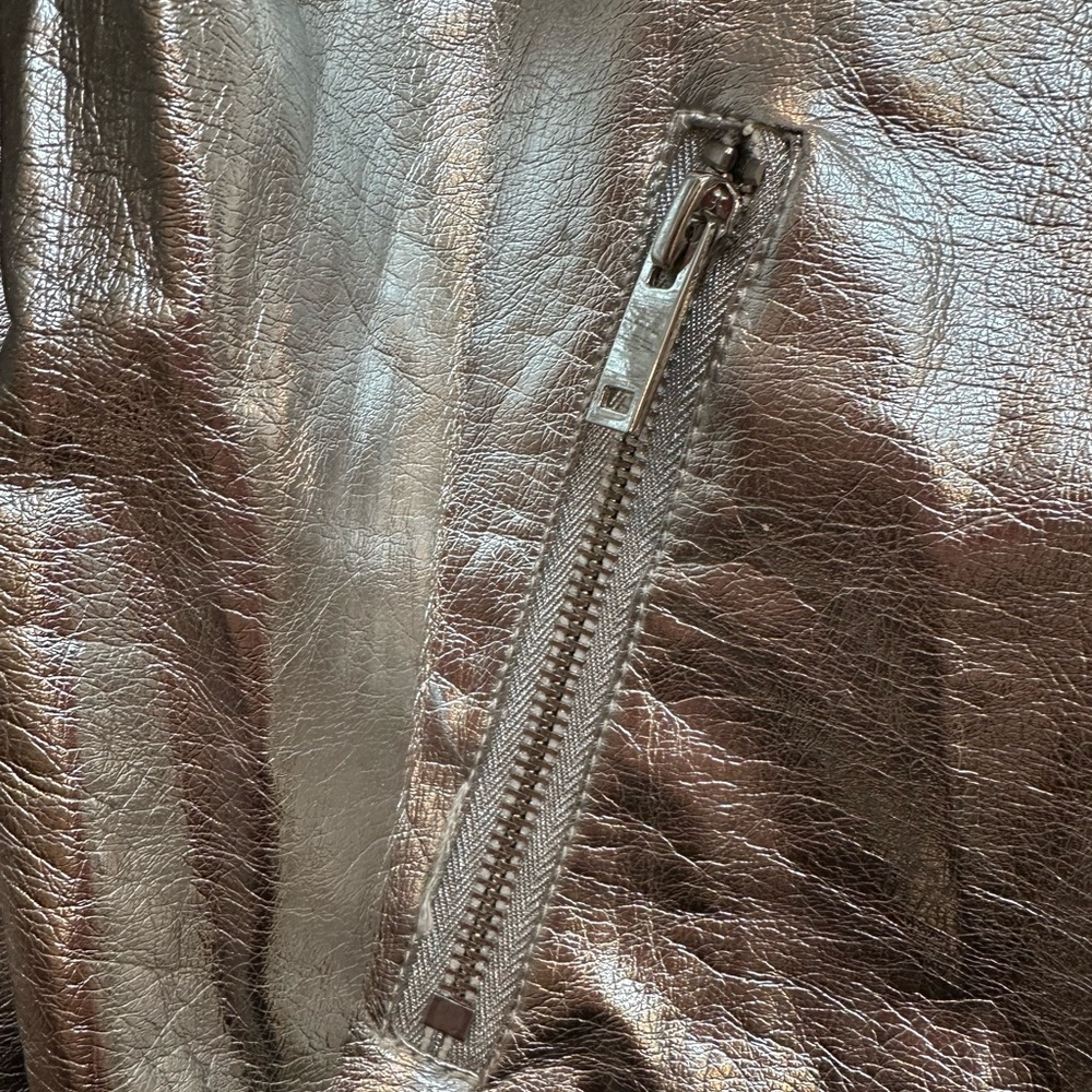 Zara Outerwear Silver Metallic Bomber Jacket Embroider Floral Butterflies Size M - Picture 8 of 15